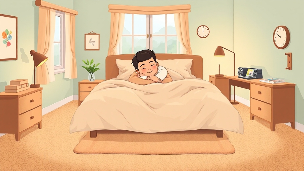 건강한 수면 습관 만들기 (cartoon 스타일)