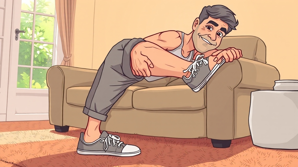 자다가 종아리 쥐, 이유와 대처법 (cartoon 스타일)