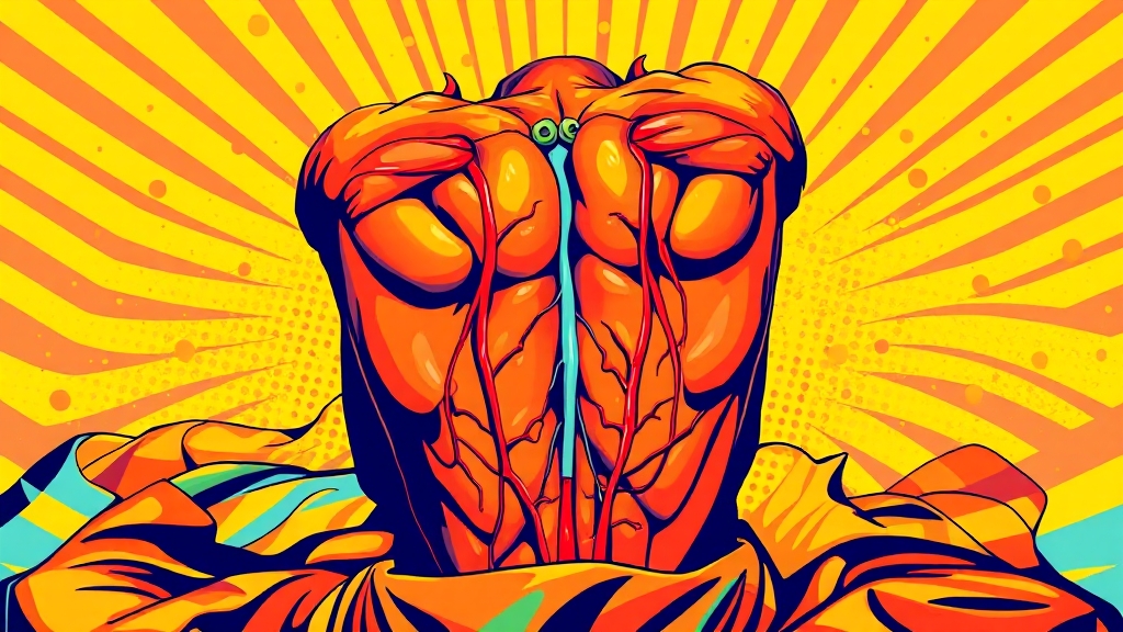 종아리 쥐 원인 분석 (popart 스타일)