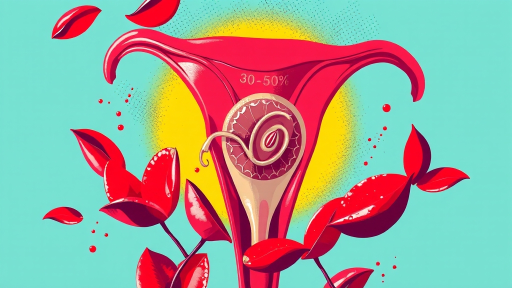 자궁내막증, 난임과 어떤 관계가 있을까요? (popart 스타일)