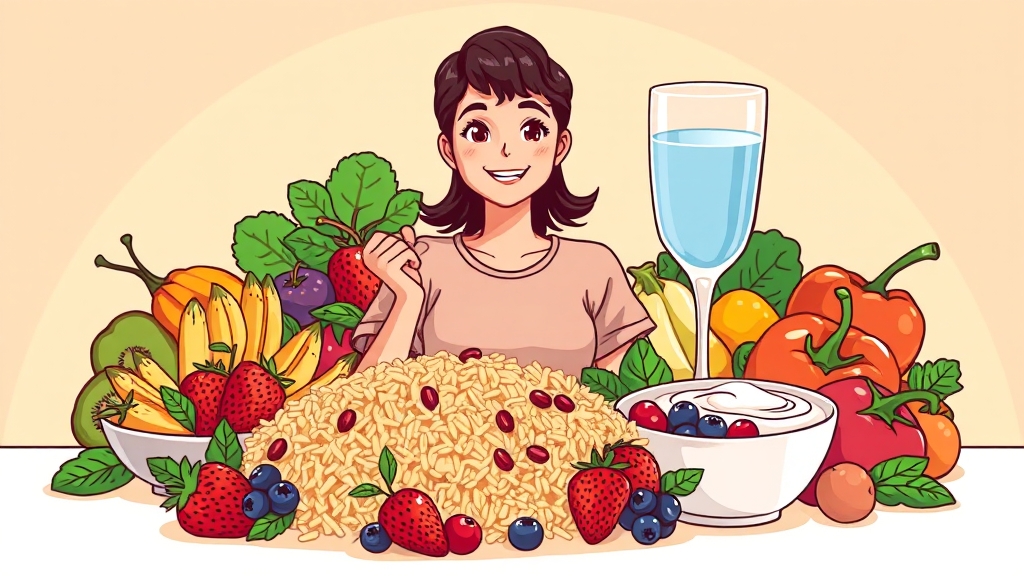 건강한 식습관 만들기 (cartoon 스타일)