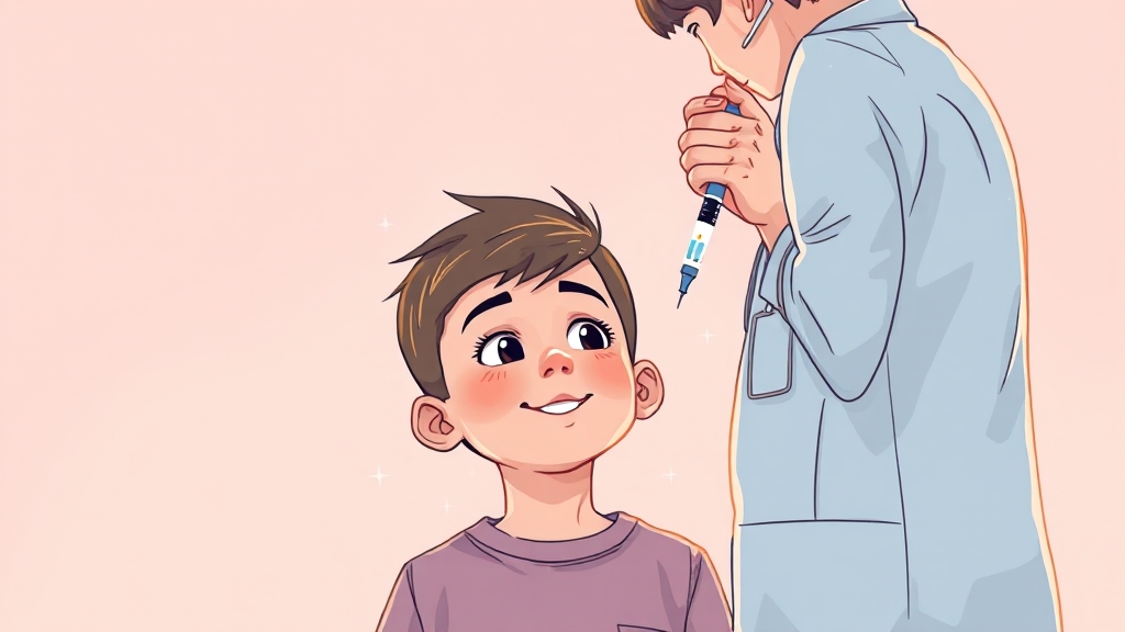 초중학생, 필수 예방접종은? (illustration 스타일)