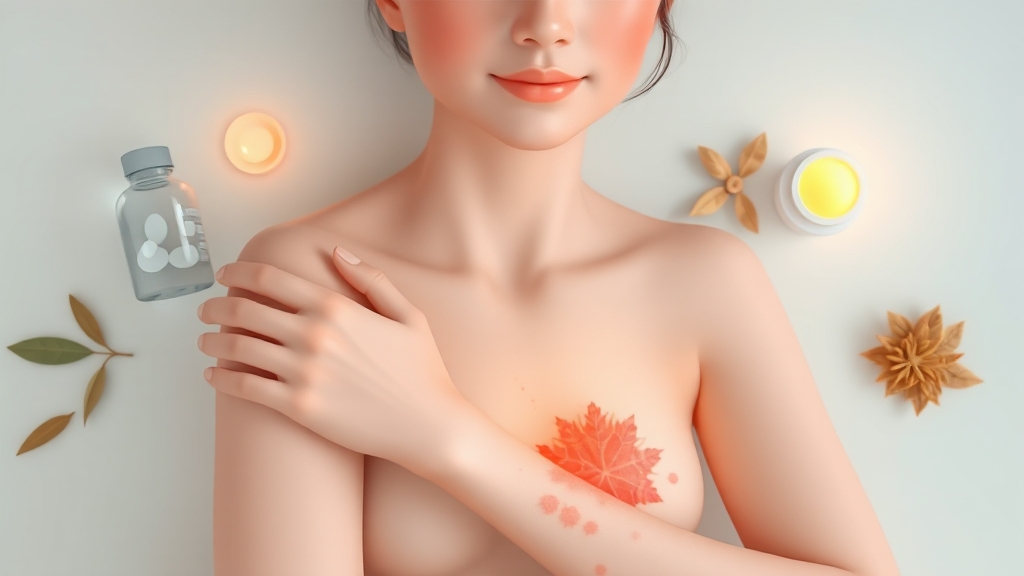 콜린성 두드러기 치료법 (illustration 스타일)