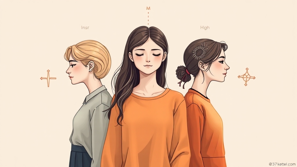 테스트 결과 해석과 유형별 분석 (illustration 스타일)