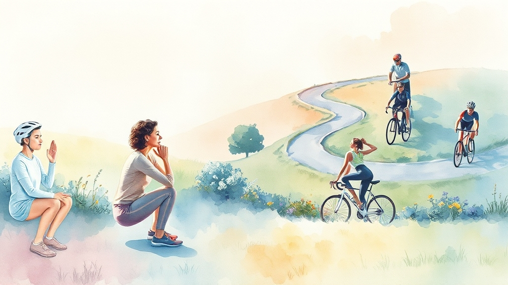 관리 운동법 (watercolor 스타일)
