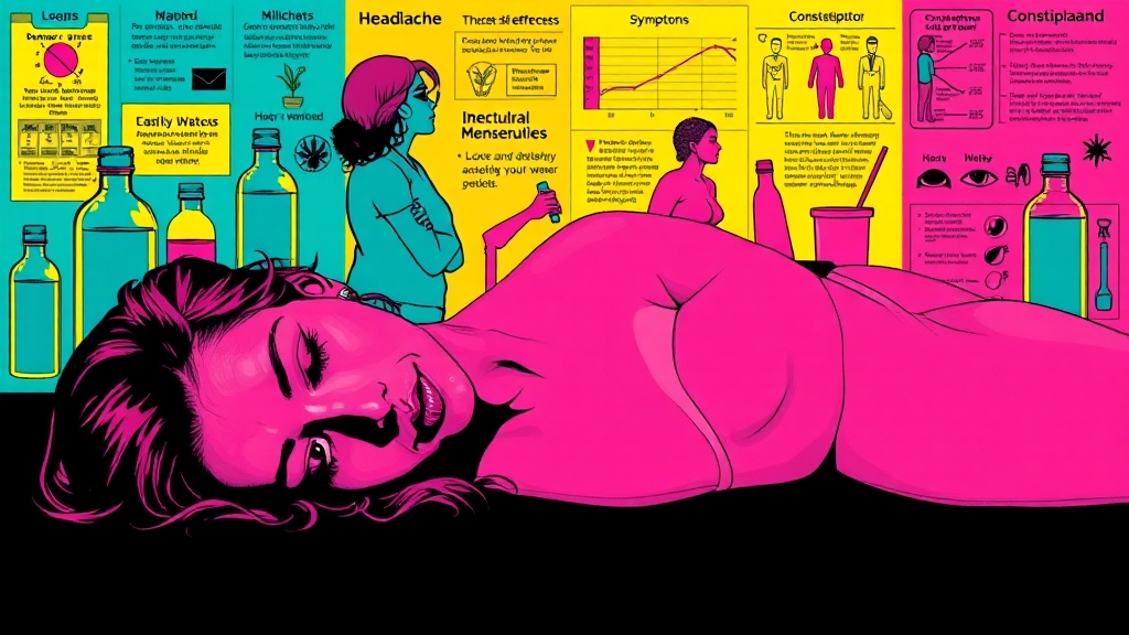 예상 못한 부작용과 대처법 (popart 스타일)