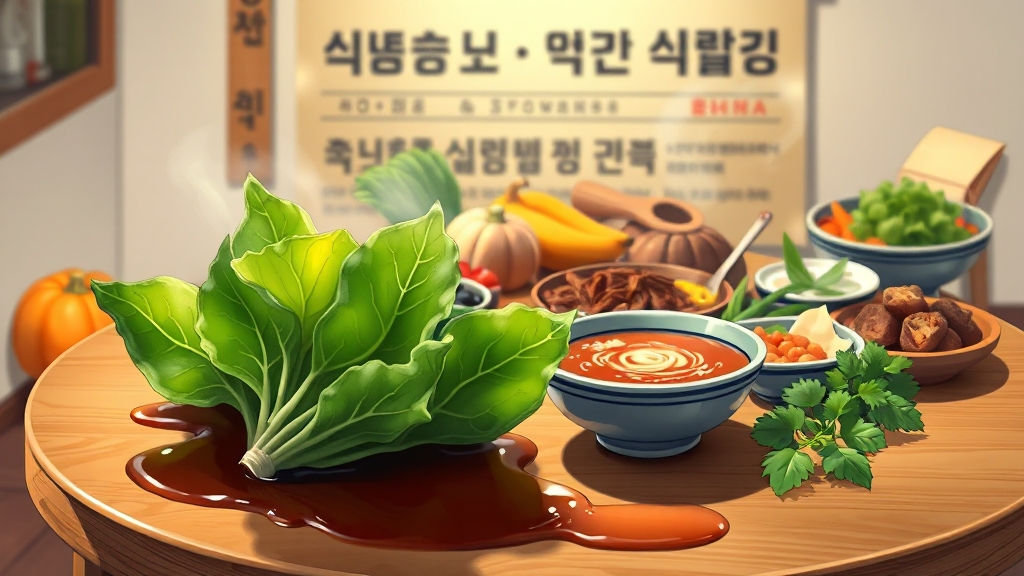 호박잎 요리 레시피, 초간단 3가지! (illustration 스타일)