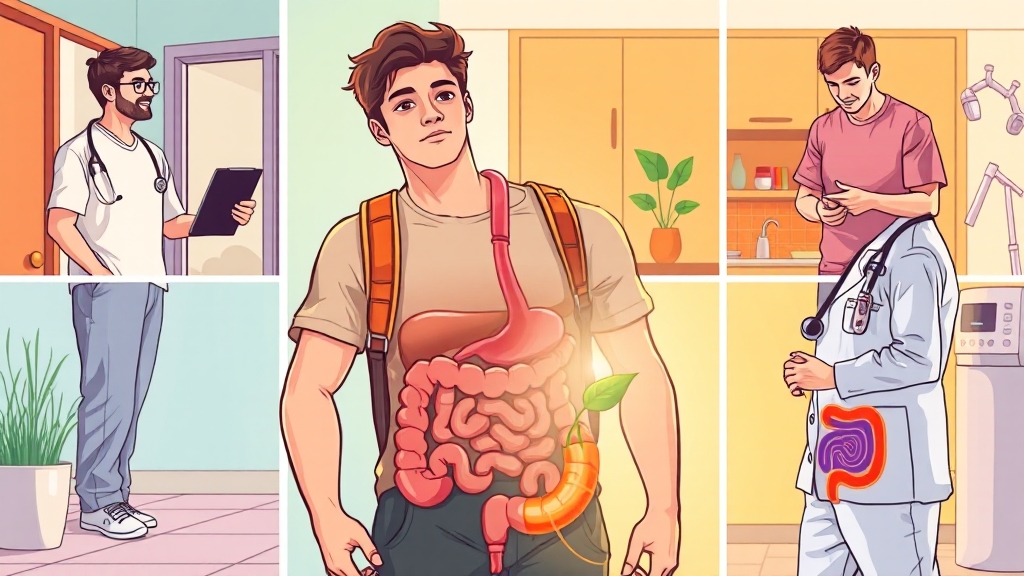 크론병, 합병증과 장기 관리 전략은 무엇인가요? (illustration 스타일)
