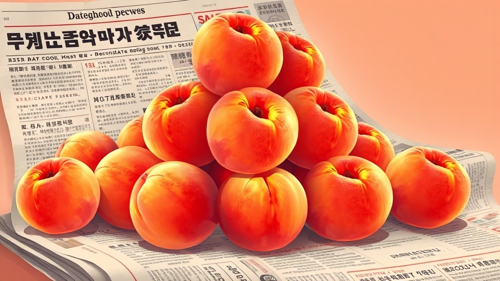 대극천 복숭아 보관 및 후숙 (illustration 스타일)