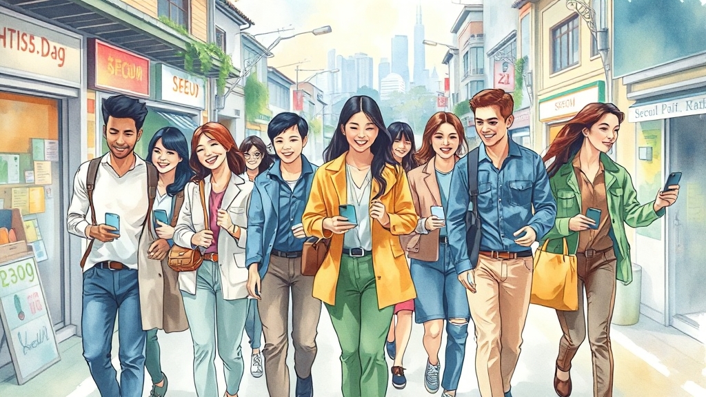 포인트 적립 & 서울페이 전환 (watercolor 스타일)