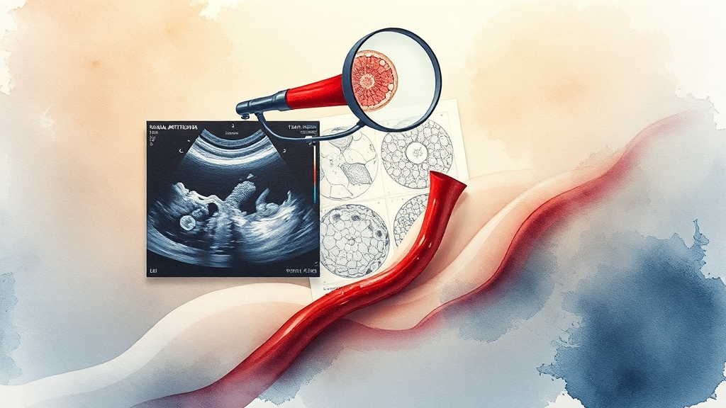 진단 방법과 검사 과정 (watercolor 스타일)