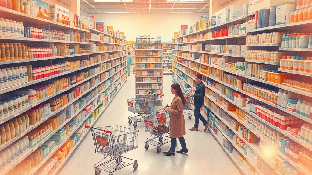 매장 환경 및 쇼핑 편의성 (watercolor 스타일)