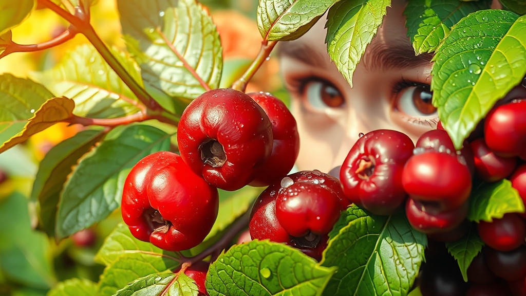 아로니아 효능 집중 분석 (realistic 스타일)