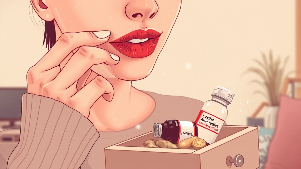 입술 헤르페스 치료법 (illustration 스타일)