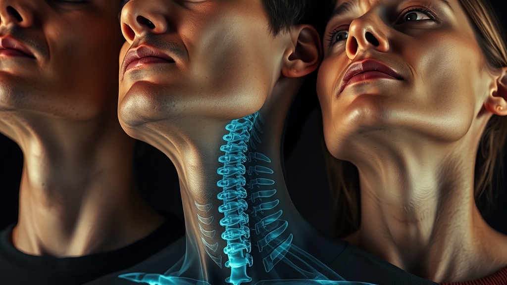 후두 신경통 원인 분석 (realistic 스타일)