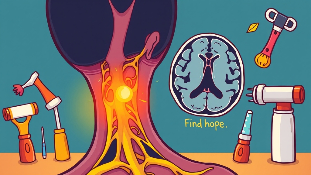 후두 신경통 진단 및 치료법 (cartoon 스타일)