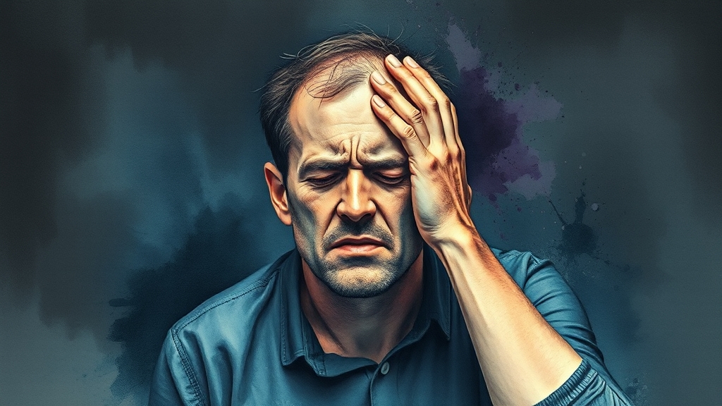 후두 신경통 유사 통증 구별 (watercolor 스타일)