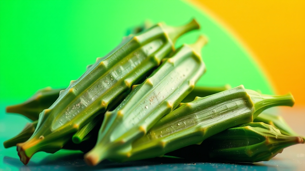 오크라 영양 성분 & 칼로리 (realistic 스타일)