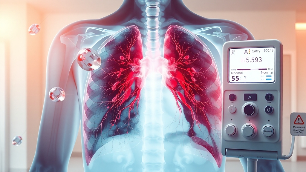 폐기종 진단 방법 (illustration 스타일)