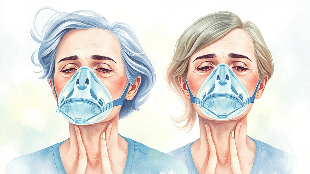 폐기종 환자의 생활 관리 및 예방 (watercolor 스타일)