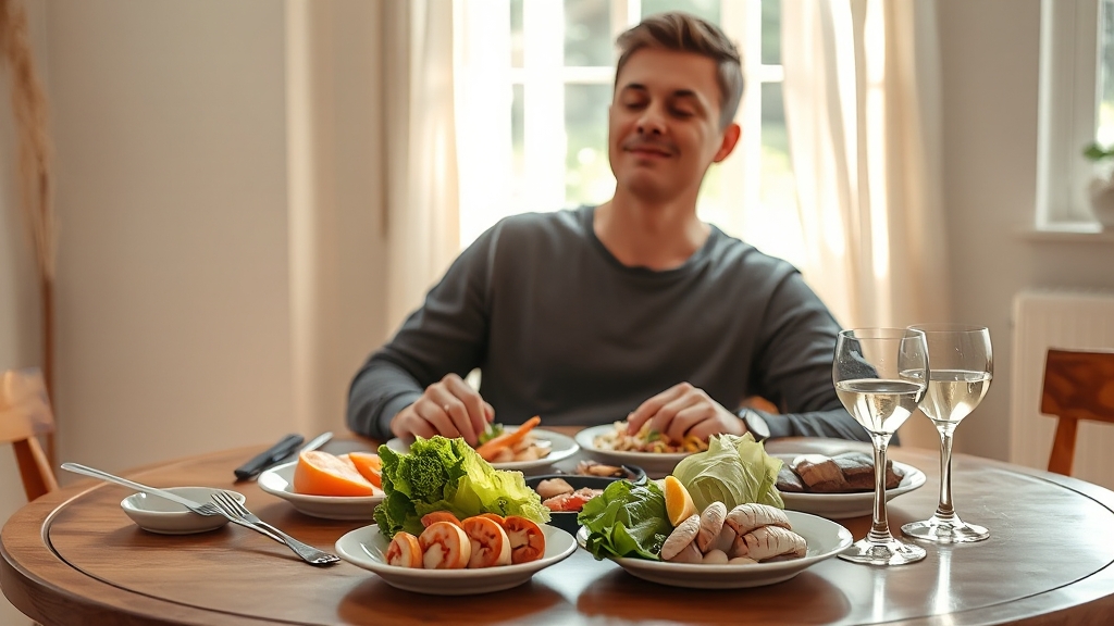 규칙적인 식사와 식습관 (realistic 스타일)