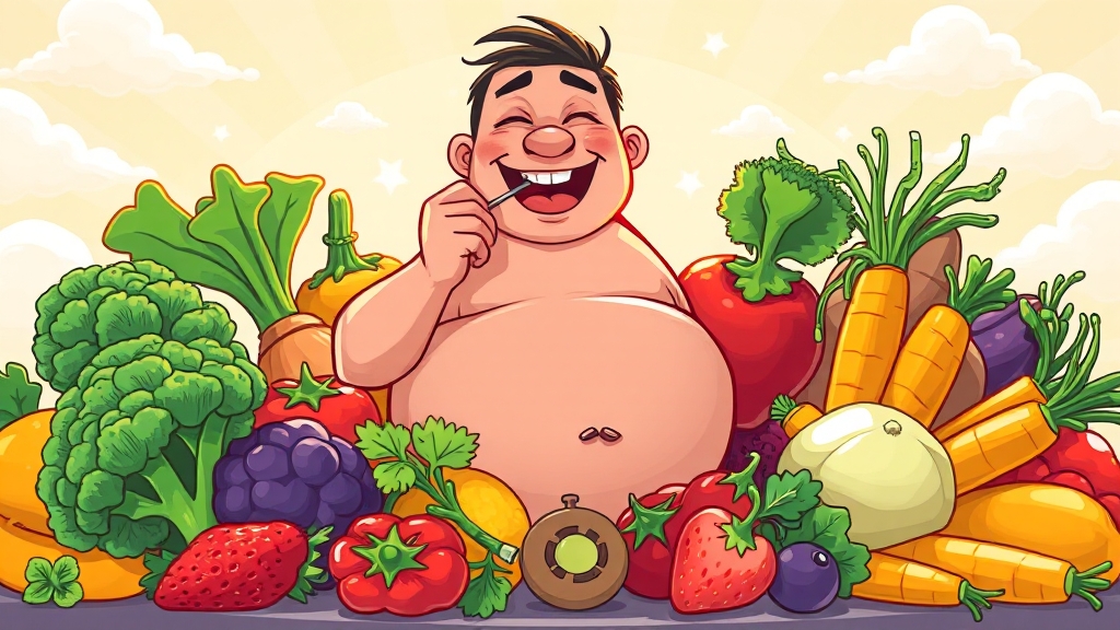 위 건강 개선을 위한 식단 (cartoon 스타일)