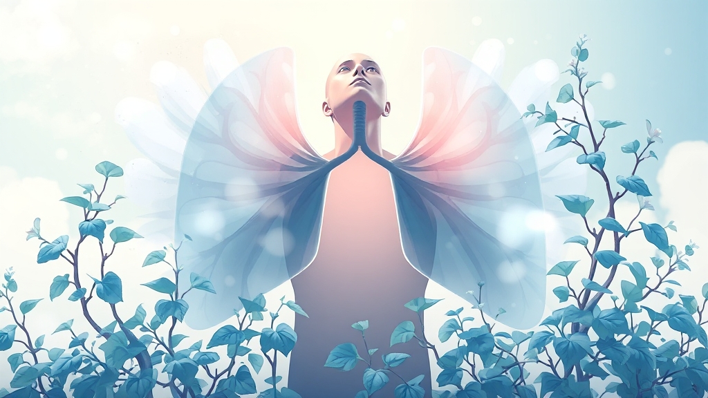 맥문동, 폐 질환에 대한 한의학적 접근 (illustration 스타일)