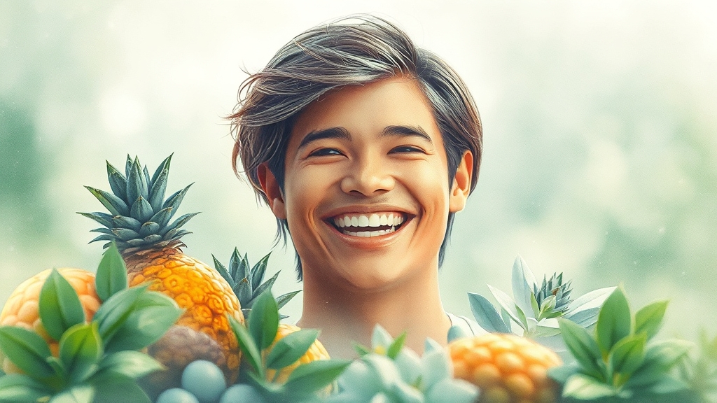 잇몸에 좋은 영양소는? (watercolor 스타일)