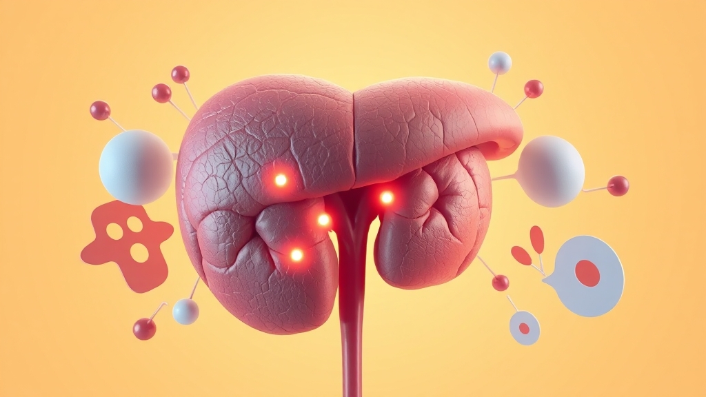 석회화와 다른 질환 관계 (illustration 스타일)