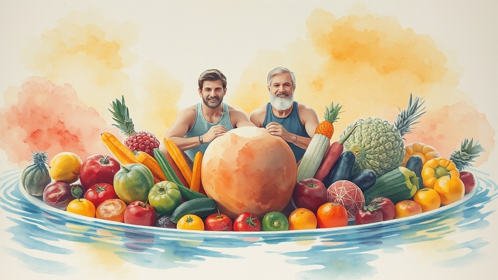 전립선 건강 위한 생활 습관 (watercolor 스타일)