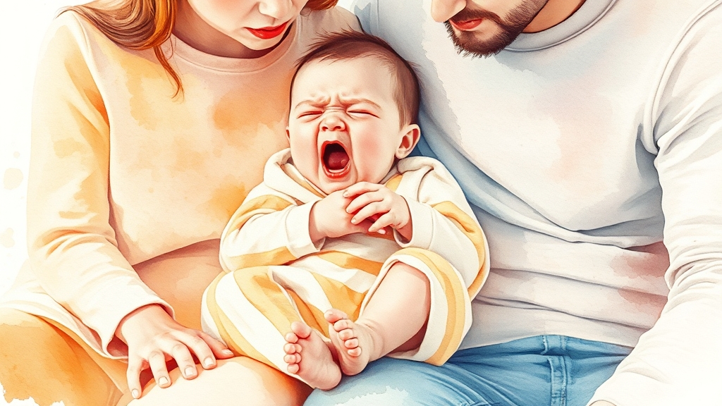 영아산통, 무엇일까요? (watercolor 스타일)