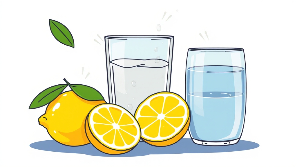 레몬즙 섭취법 & 비율 (cartoon 스타일)