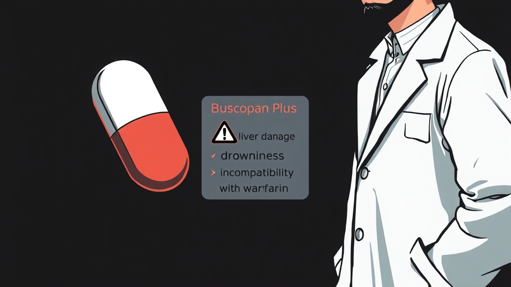 약물 상호작용 및 주의사항 (illustration 스타일)