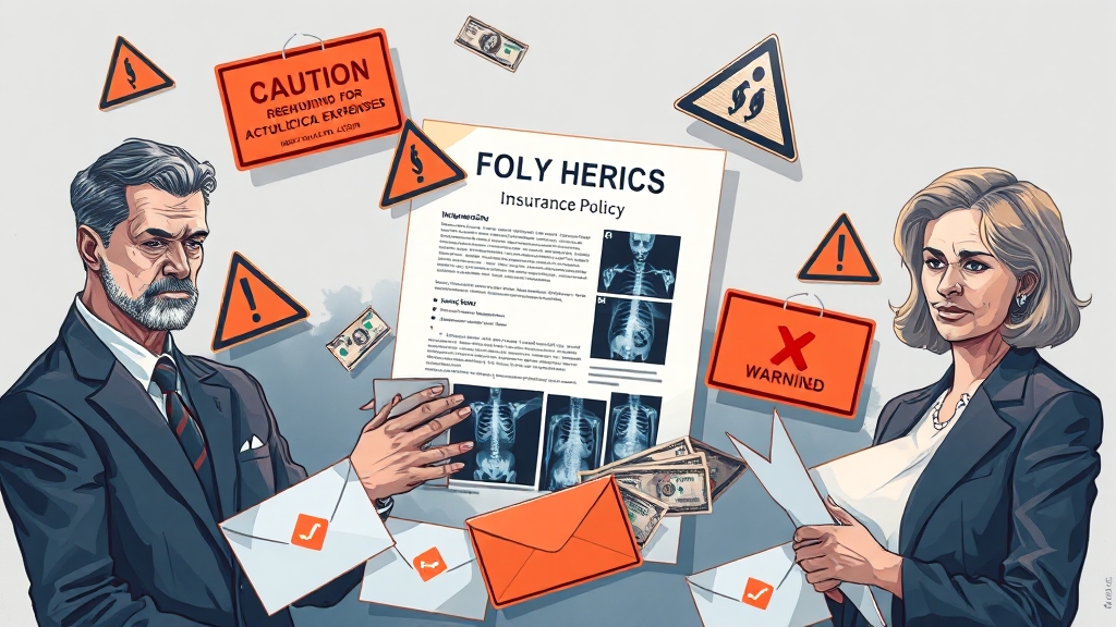 실비보험, 중복 환급은 안 돼요! (illustration 스타일)