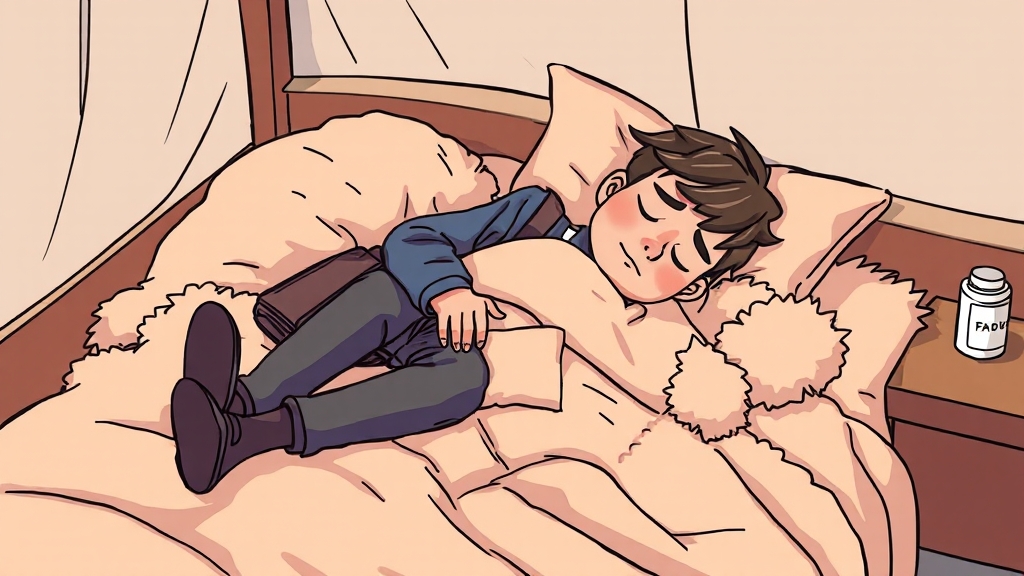 번아웃 극복: 휴식 & 스트레스 해소 (cartoon 스타일)