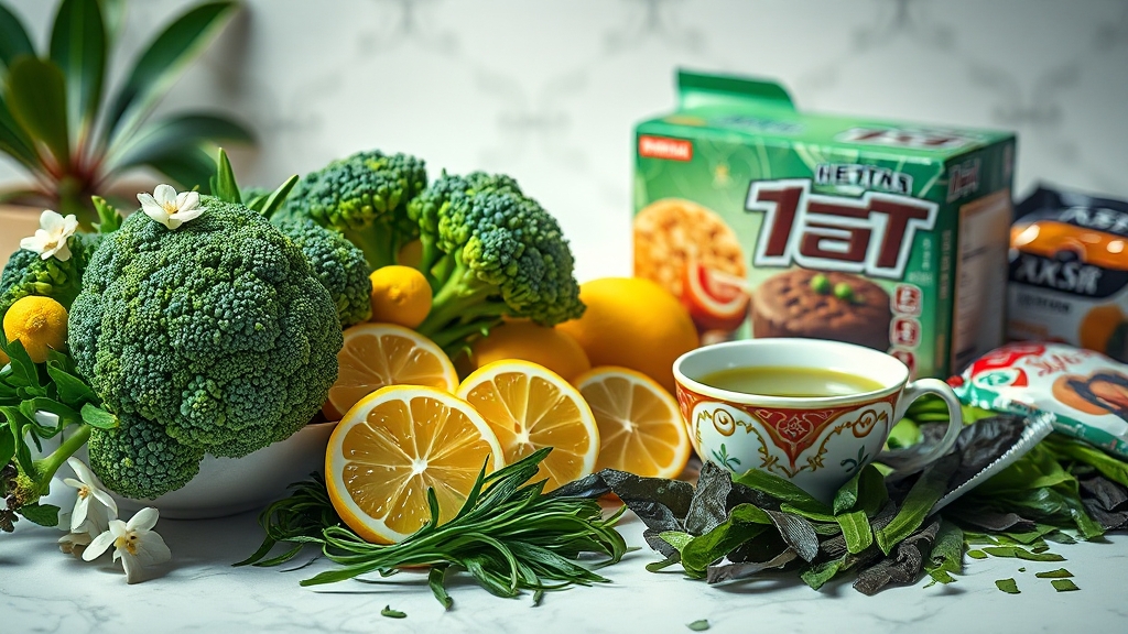 디톡스에 좋은 음식 & 피해야 할 음식 (realistic 스타일)