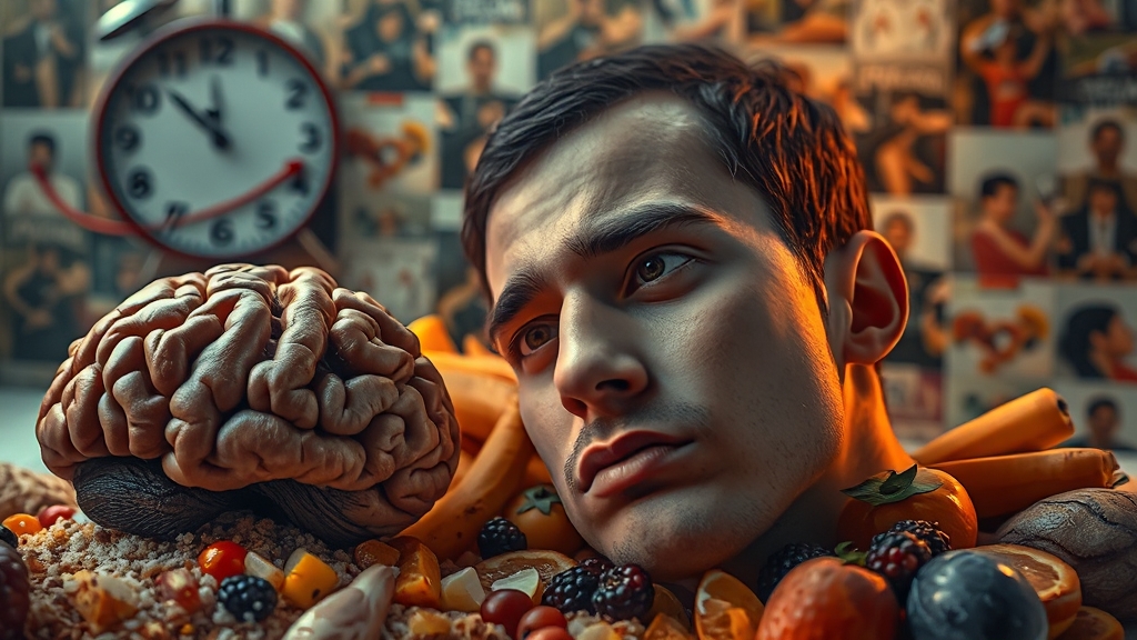 식곤증, 왜 생길까? (realistic 스타일)