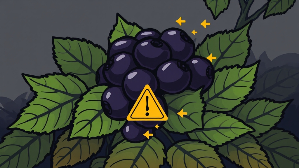 까마중 독성: 주의사항 (cartoon 스타일)