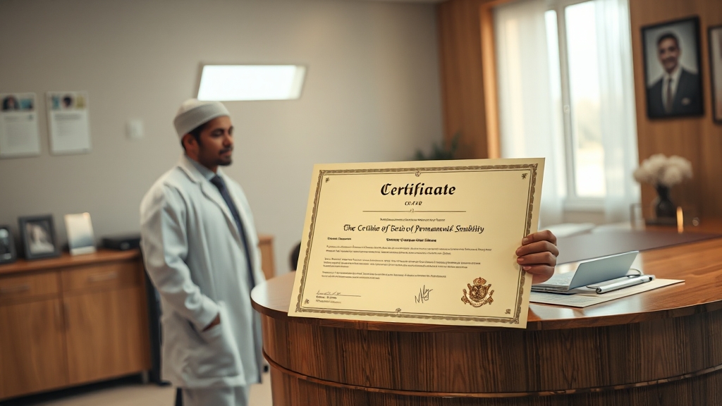 발급 절차 및 준비 (realistic 스타일)