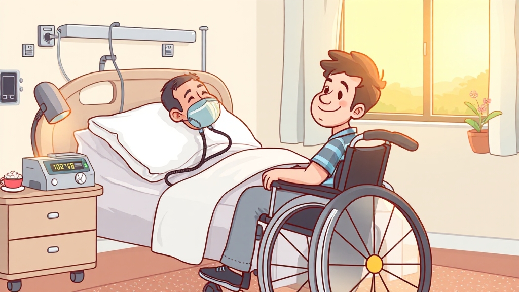 루게릭병 환자를 위한 생활 관리 (cartoon 스타일)