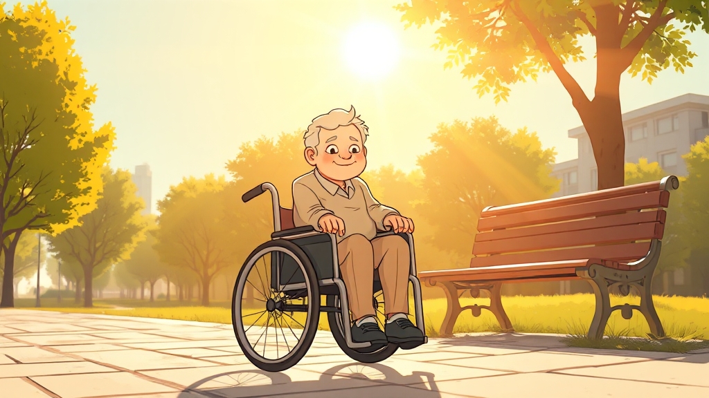 휠체어 무료 대여, 왜 필요할까요? (cartoon 스타일)