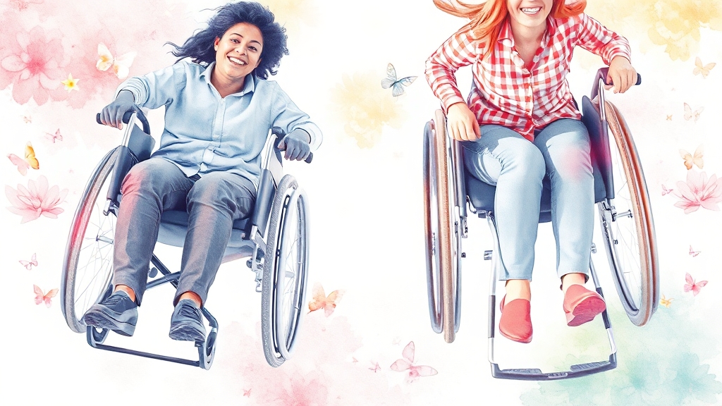 나에게 맞는 휠체어는 무엇일까요? (watercolor 스타일)
