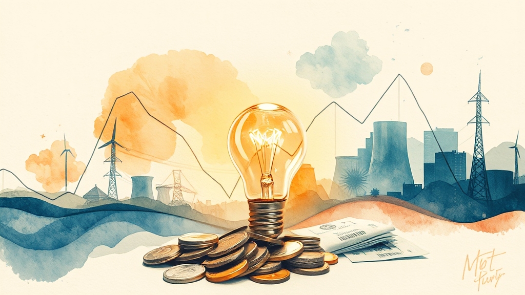 전기 요금 및 SMP 영향 (watercolor 스타일)