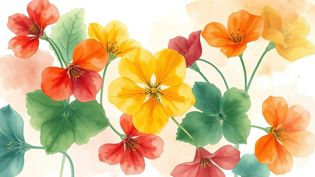 한련초, 이렇게 활용하세요! (watercolor 스타일)