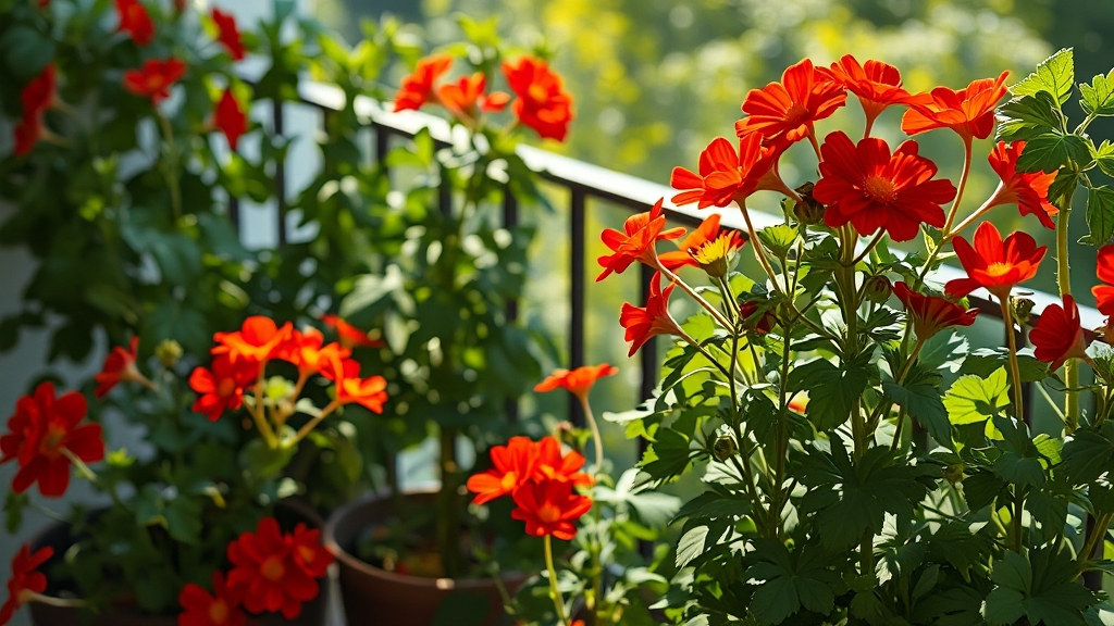 도심 속 한련초 재배 팁 (realistic 스타일)