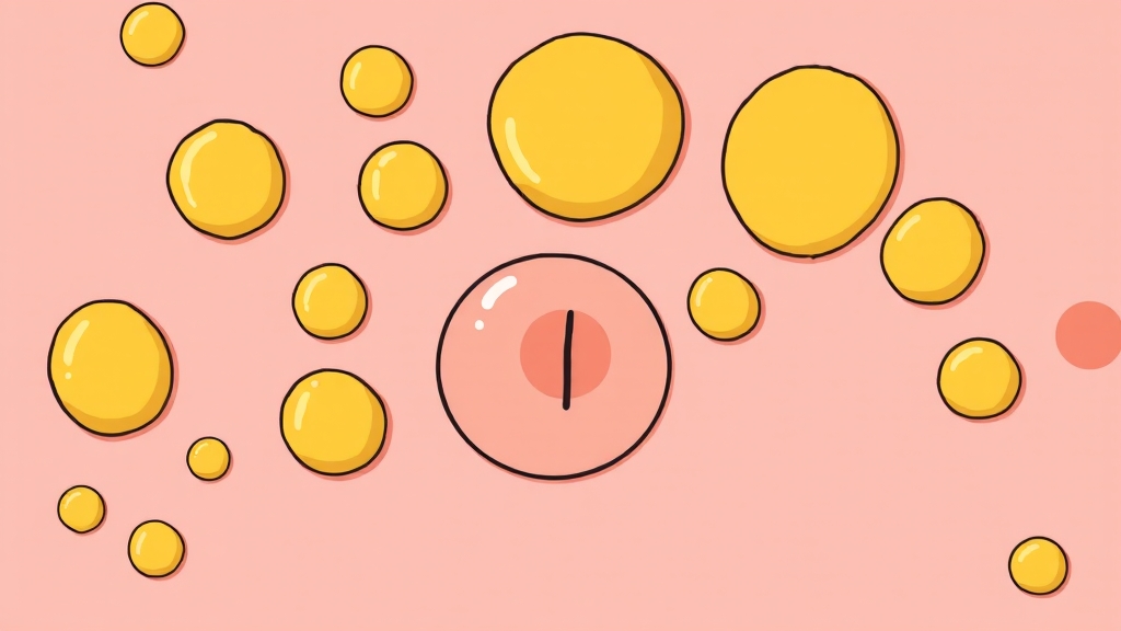 피지선 증식증 진단 및 감별 (cartoon 스타일)