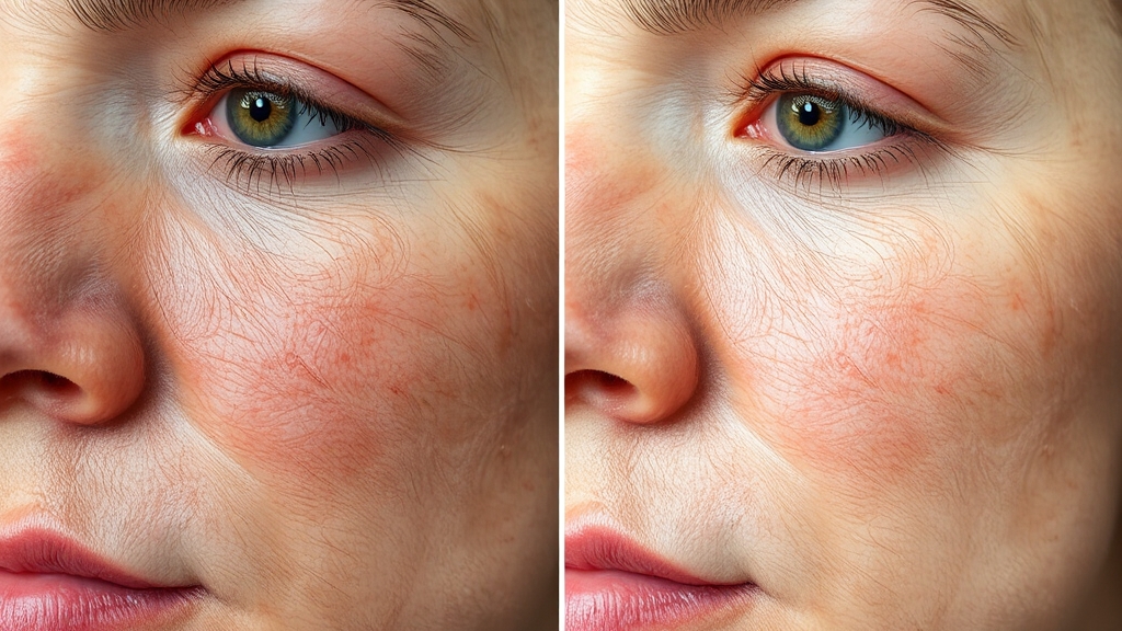 피지선 증식증 치료 방법: 레이저 종류 및 효과 (realistic 스타일)