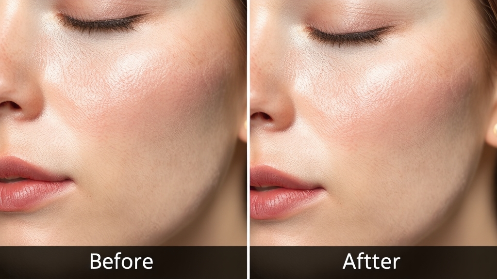 피지선 증식증 레이저 치료 과정 및 비용 (watercolor 스타일)