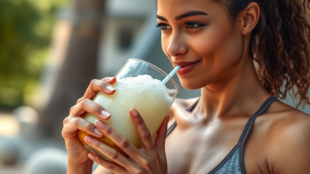 코코넛워터, 똑똑하게 섭취하는 방법 (realistic 스타일)