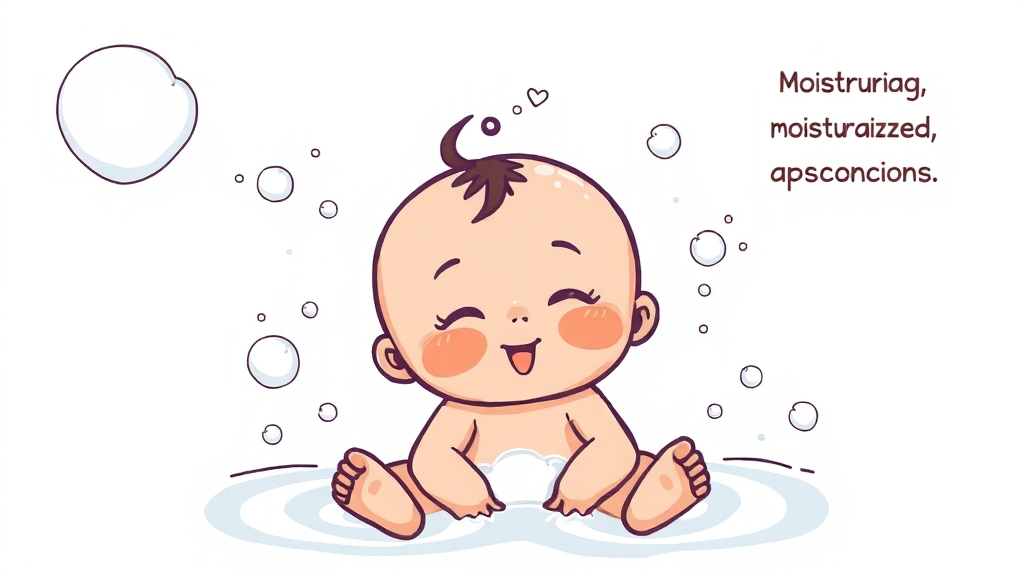 목욕 후 보습, 왜 중요할까요? (cartoon 스타일)